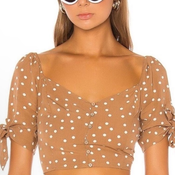 L⭐️space polka dot sarong skirt and crop top matching set coverup 2 piece lspace - Picture 3 of 6